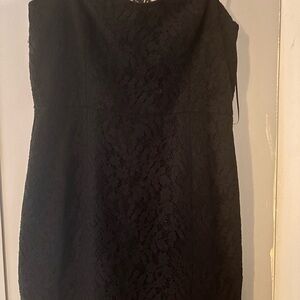 French Connection Black Lace Midi Dress